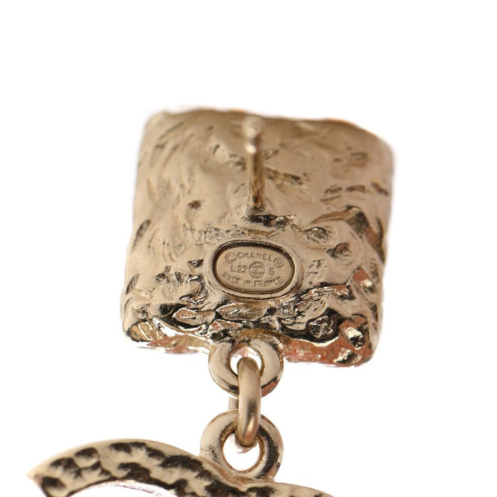 Chanel Iridescent Crystal Logo Earrings - Picture 6 of 11